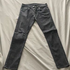 Black denim skinny jeans